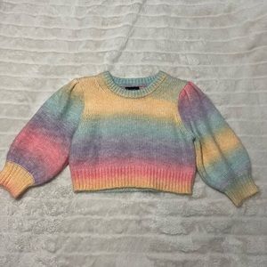 Cropped Rainbow Sweater